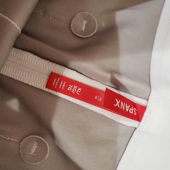 Spanx Slim Straight Pant Womens Size XL Classic White NWT $148 Slimming Cotton - Picture 6 of 8